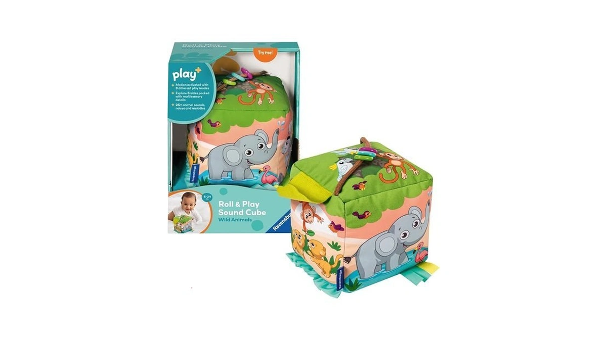 Ravensburger Play+ Roll & Play Sound Cube - Wild Animals