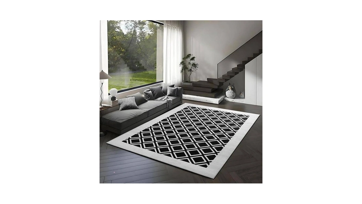 Washable Rug 5x7 – Soft Textured Area Rug With Non-slip