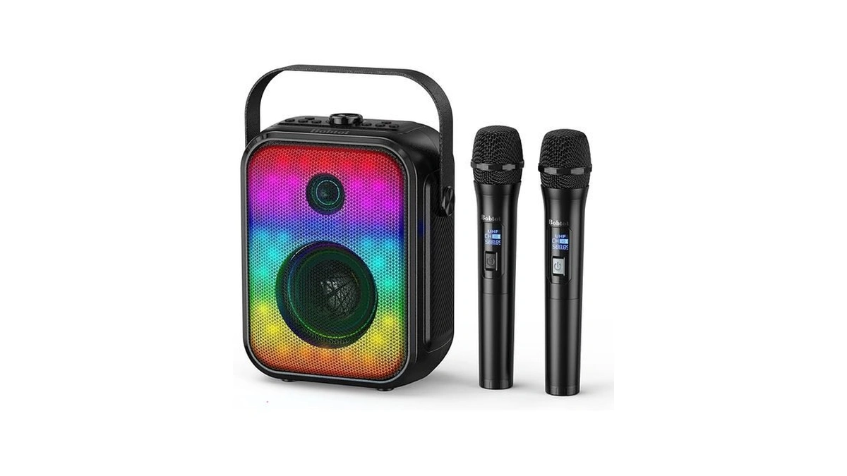Karaoke Machine For Adults With 2 Wireless Microphones,stereo Pairing Portable