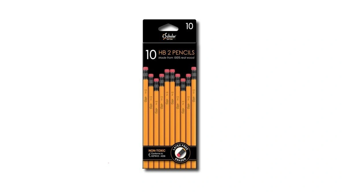 Ischolar No. 2 Yellow Pencils With Erasers, 1 Pack Of