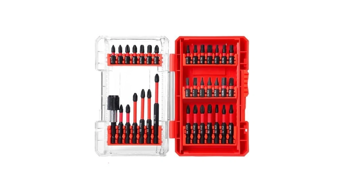 Poptool 35-piece Magnetic Security Screwdriver Bit Set With Storage Case,