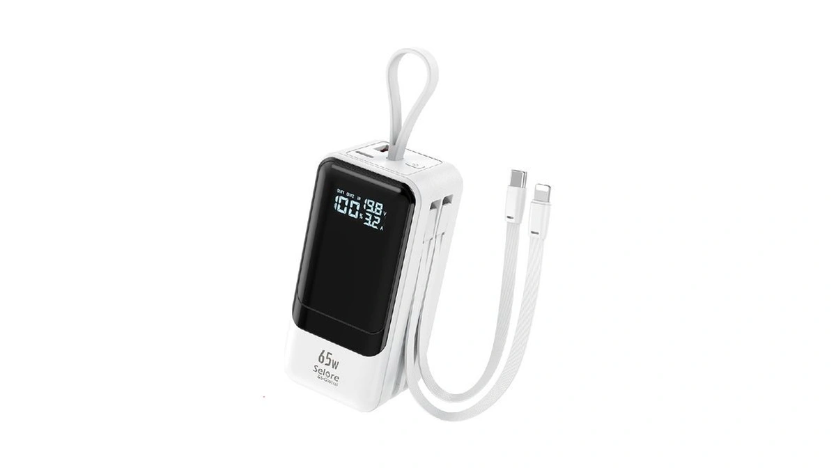 Fast Charging Power Bank 18400mah 65w Portable Laptop Charger, Lcd