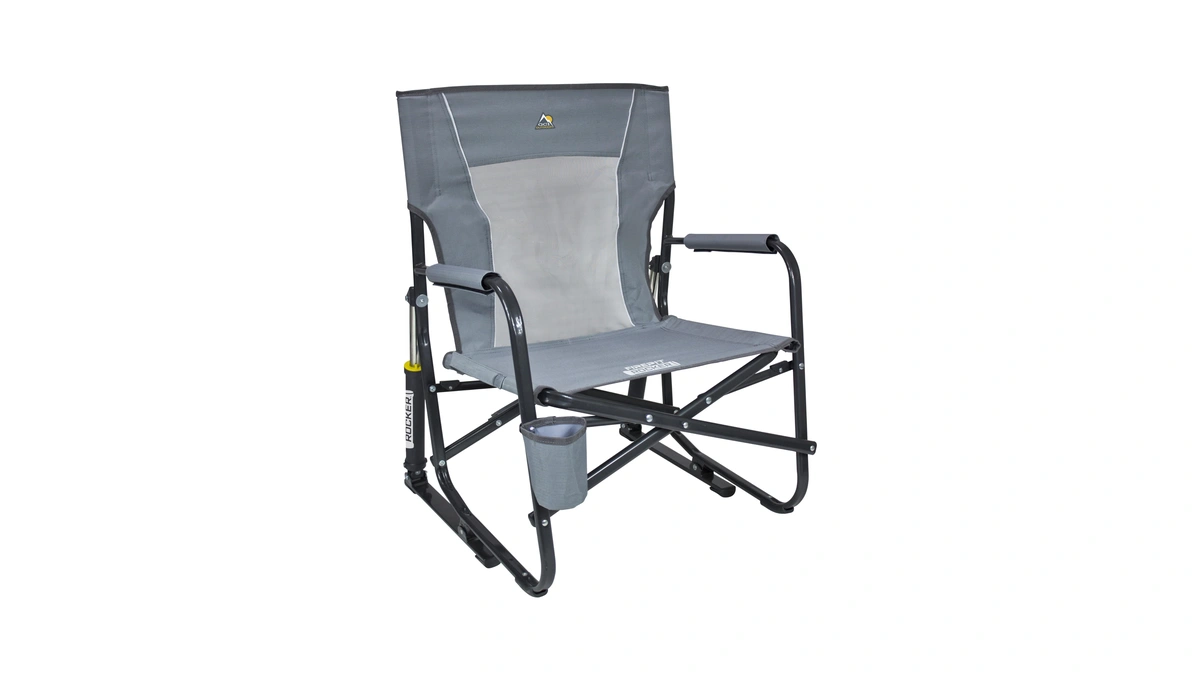 Gci Outdoor Firepit Rocker Low-ride Outdoor Rocking Chair With Beverage