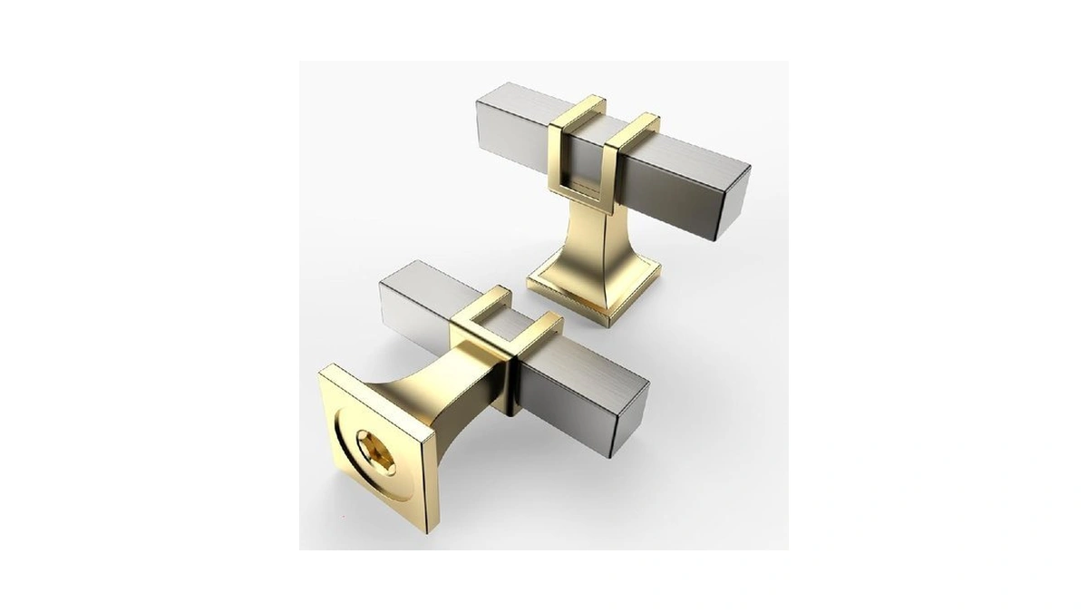 Asidrama 10 Pack Brushed Satin Nickel And Gold Cabinet Knobs,kitchen