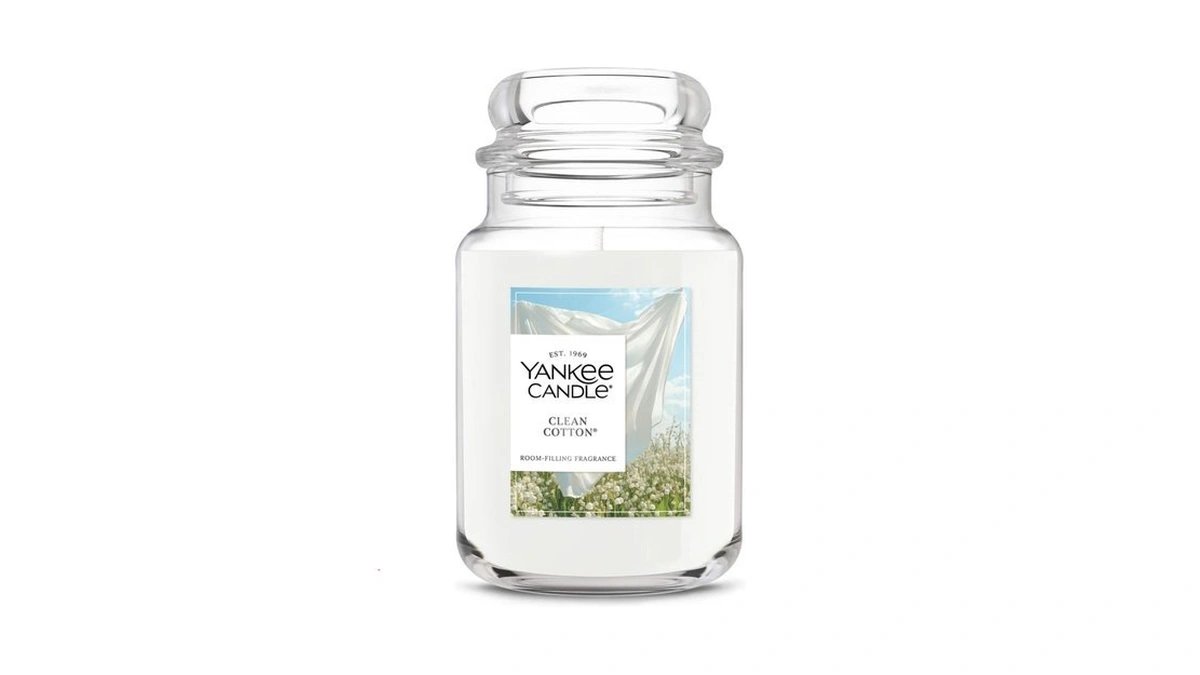 Yankee Candle Clean Cotton Scented Candle, 22oz Large Jar With
