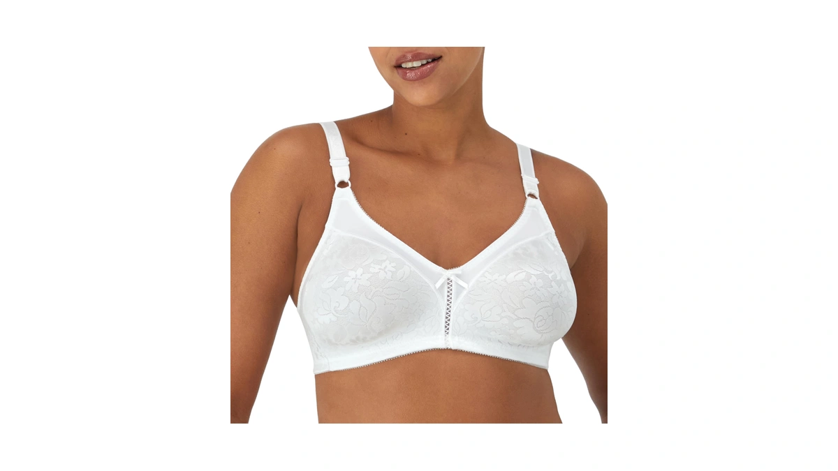 Bali Women's Double Support Spa Closure Wire-free Bra, White, 40c