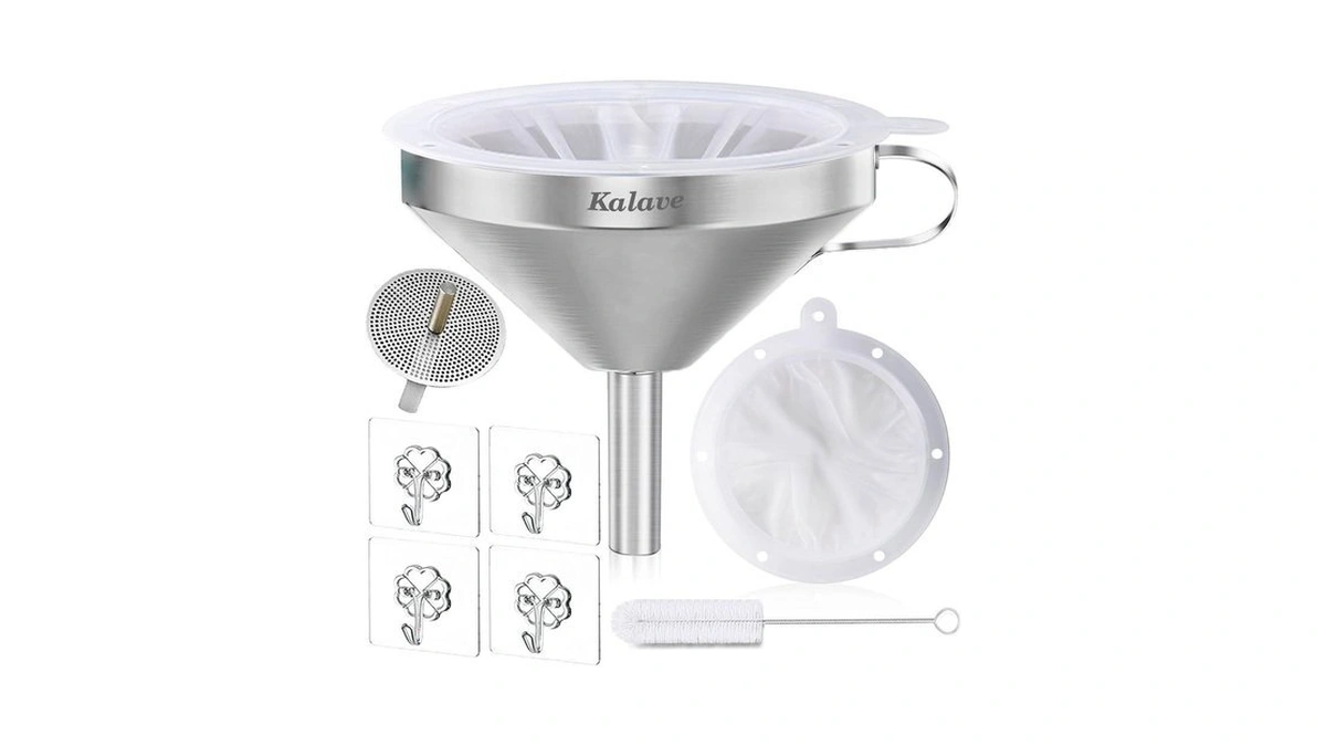 Kalave Premium Stainless Steel Funnel, 5 Inch Food Grade Kitchen