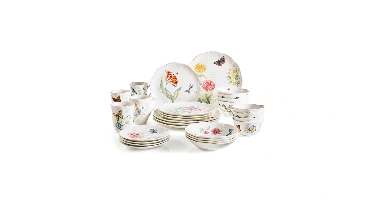 Lenox Dinnerware Set, Butterfly Meadow 28-piece Set, Service For 4,