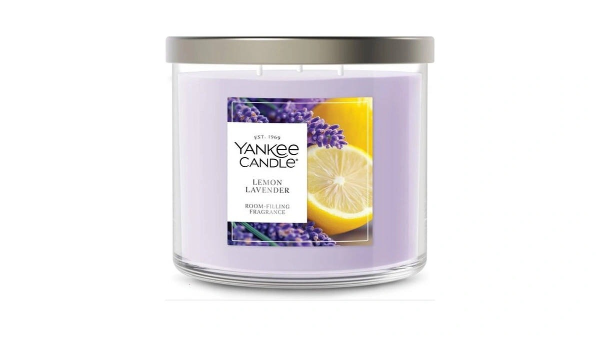 Yankee Candle Lemon Lavender Scented Candle, 14.5oz 3-wick Candle Jar,