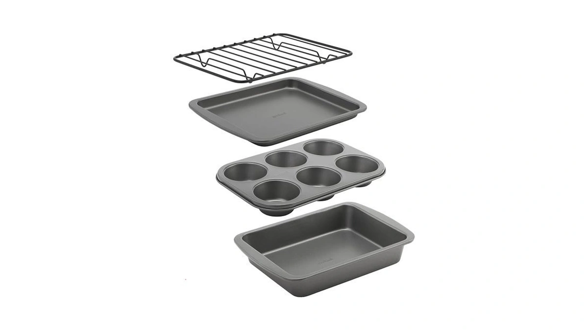 Goodcook 4-piece Nonstick Steel Toaster Oven Set With Sheet Pan,