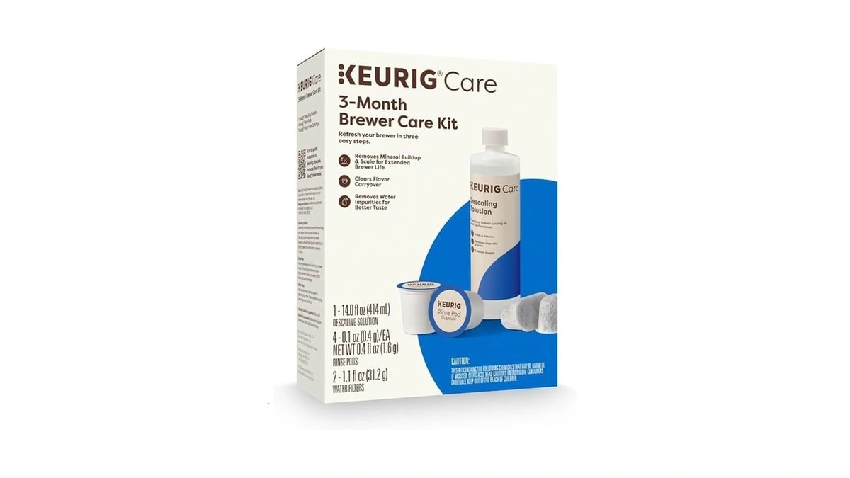 Keurig 3-month Brewer Maintenance Kit Includes Descaling Solution, Water Filter