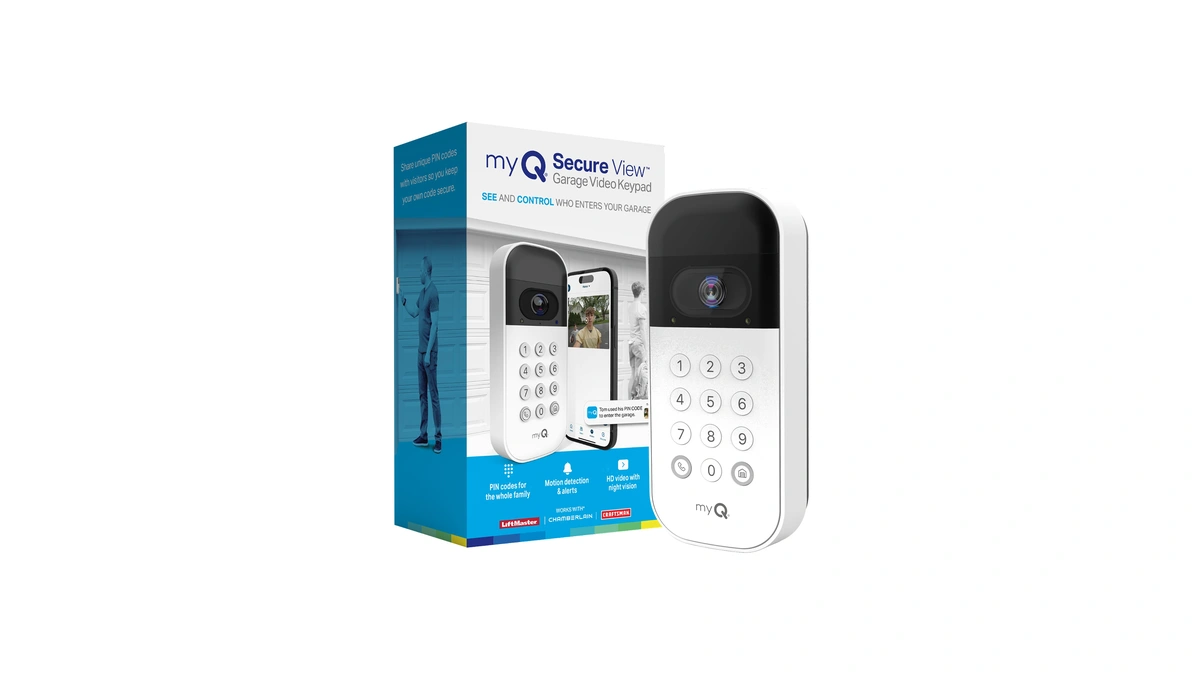 Myq Smart Garage Door Video Keypad With Wide-angle Camera,customizable Pin