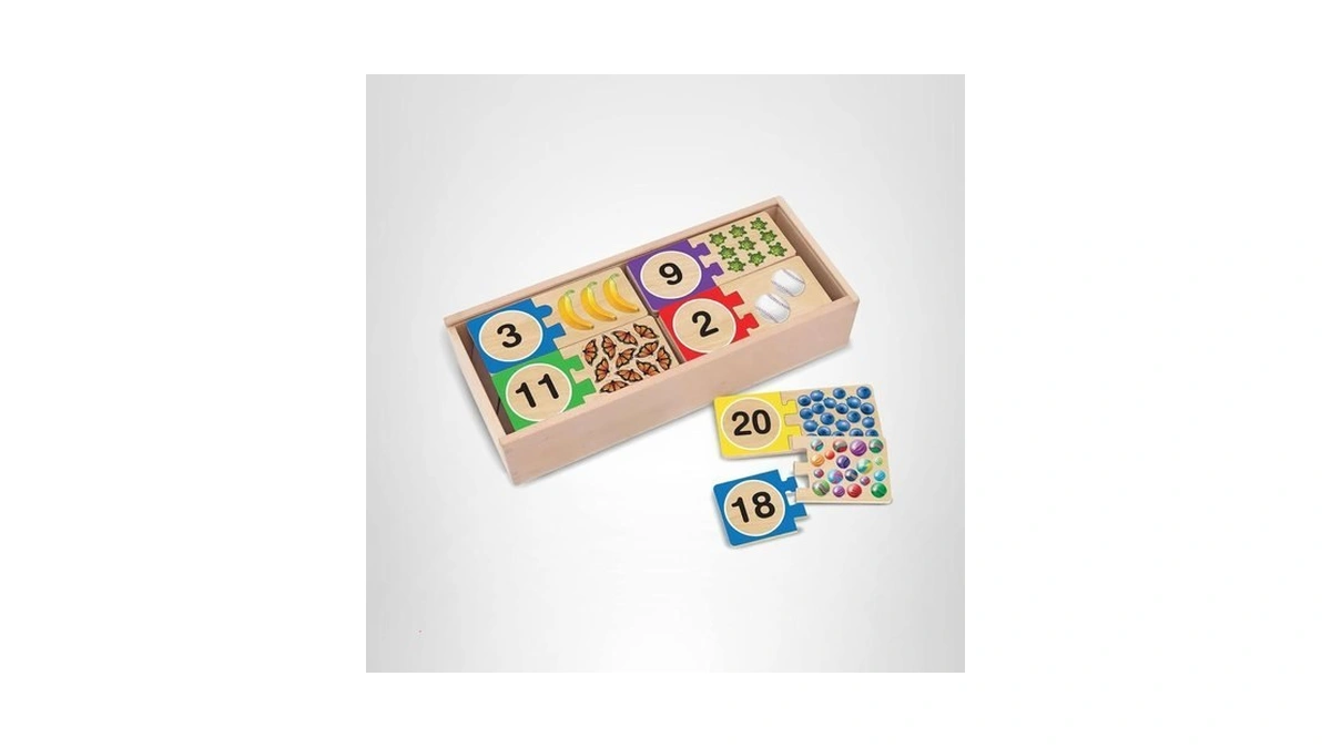 Melissa & Doug Self-correcting Wooden Number Puzzles With Storage Box