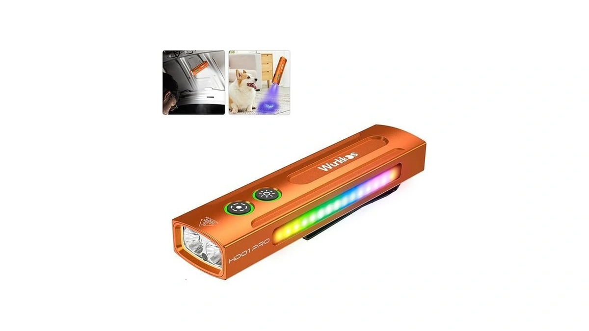 Wurkkos Hd01pro Uv Flashlight With Uv Light&white Led Combo,led Flashlight