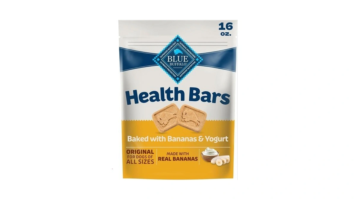 Blue Buffalo Health Bars Bananas & Yogurt Crunchy Dog Biscuits,