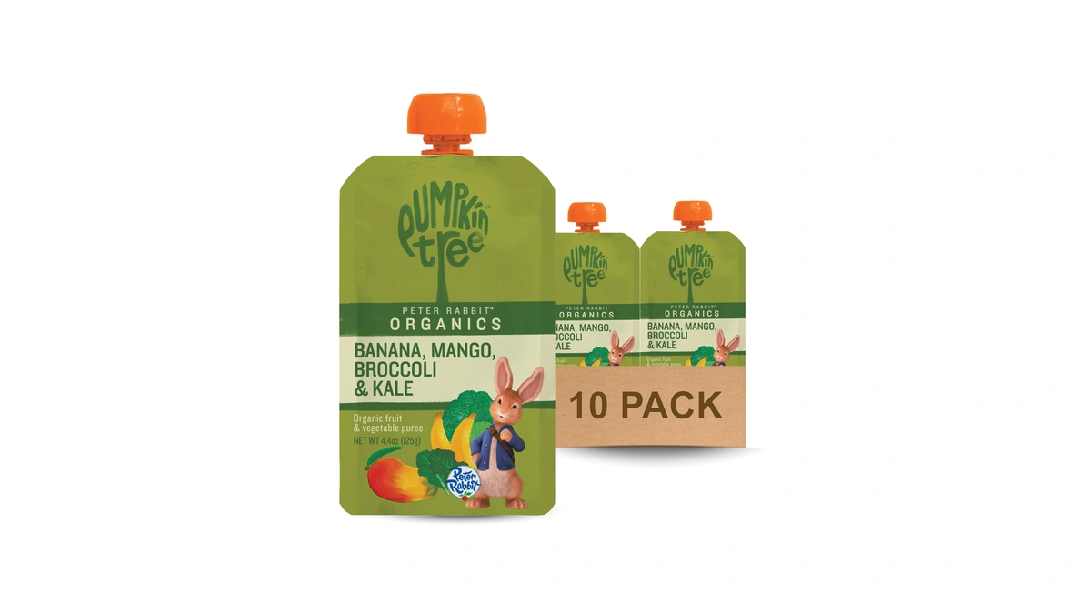 Pumpkin Tree Peter Rabbit Organics, Banana, Mango, And Kale, 4