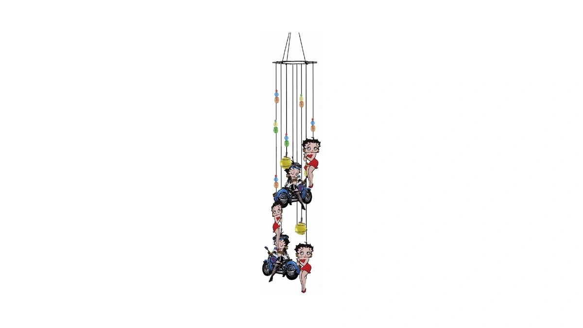Spoontiques Metal Betty Boop Biker Wind Chime