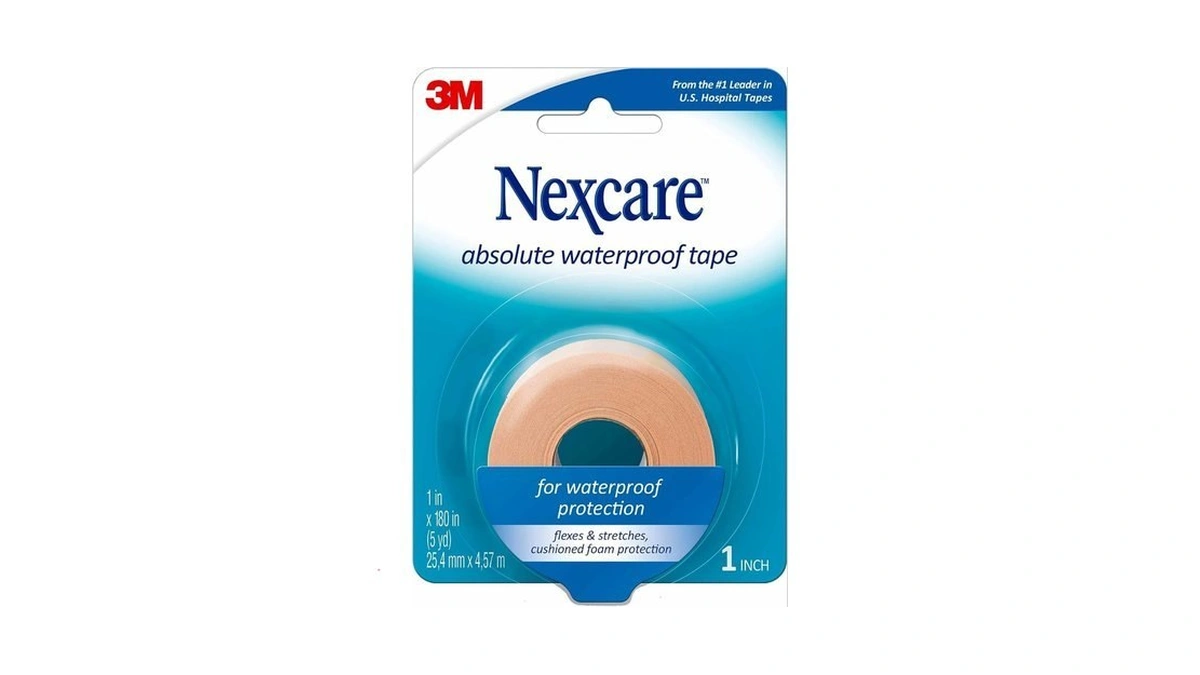 Nexcare Absolute Waterproof Tape, Flexible Foam Medical Tape, Secures Dressing