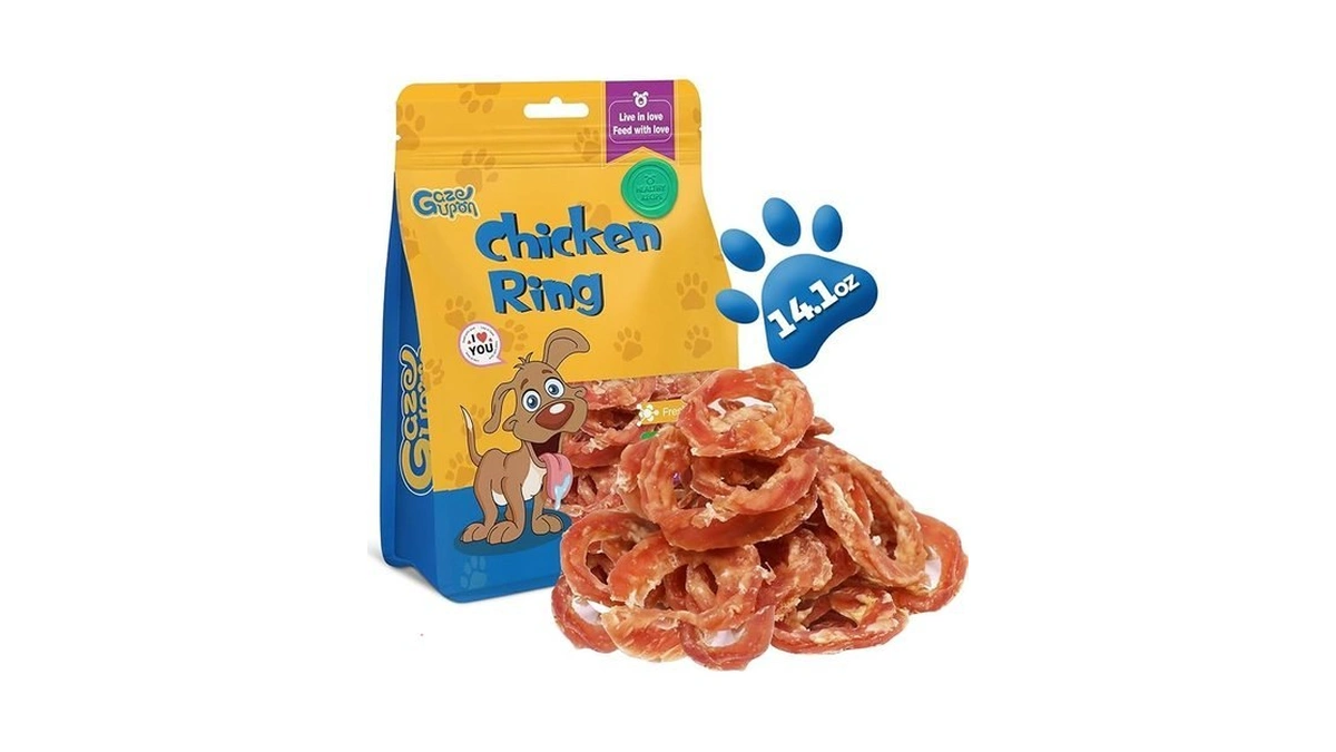Gazeupon Dog Treats Chicken Jerky Rings, Natural Chicken Breast, Healthy