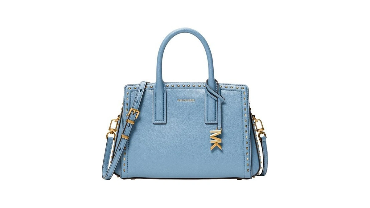 Michael Kors Women's Laila Small Satchel, Gold-tone Hardware/leather, Chambray