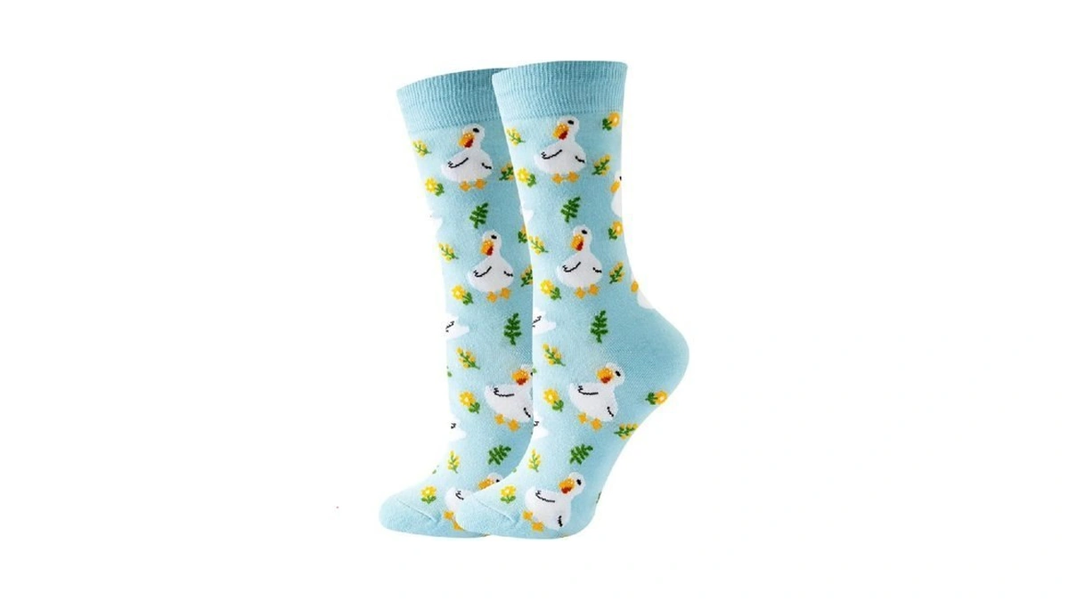 Wotemlur Fun Colorful Socks Patterned Funky Happy Women Crew Cute