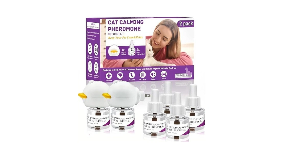 Lxbenpink Cat Calming Diffuser, 120-days Cat Calming Pheromone Diffuser Relieve
