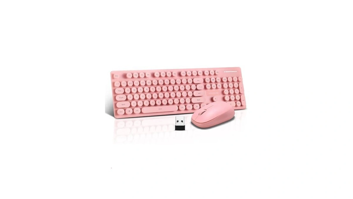 Wireless Keyboard And Mouse Combo, Full Size Compact Quiet Wireless