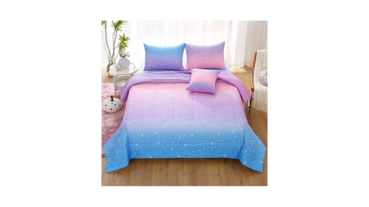 Jqinhome Twin Girls Comforter Set,6 Piece Bed In A Bag