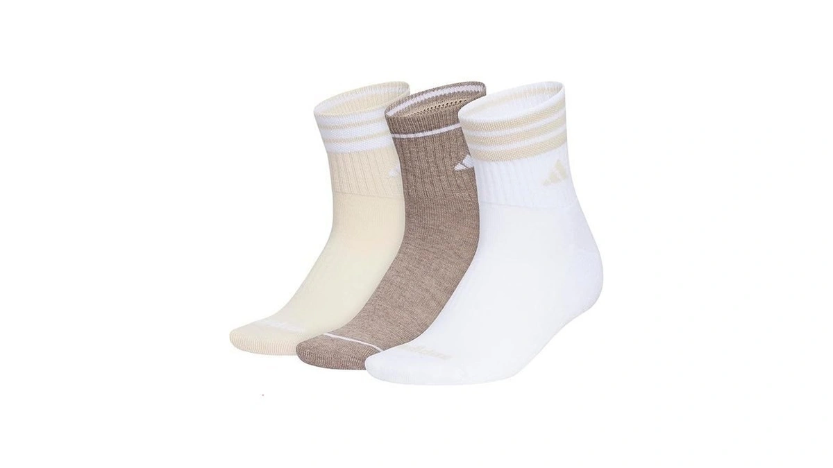 Adidas Women's Cushioned Sport High Quarter Socks (3 Pairs) Durable