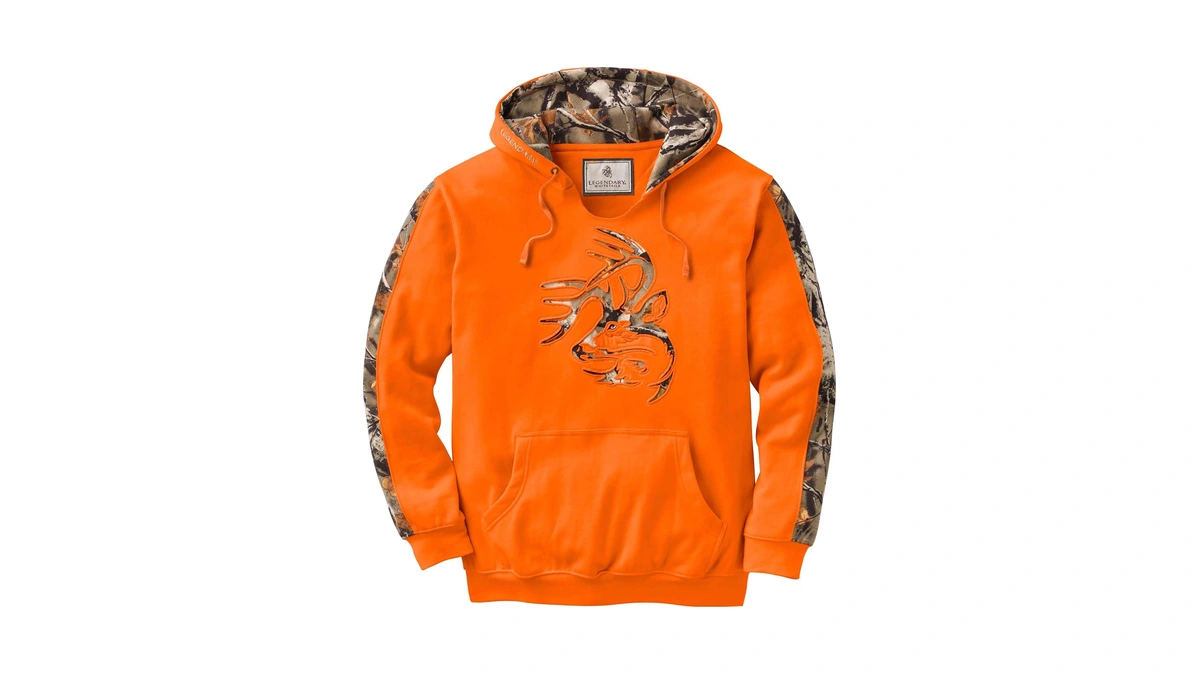 Legendary Whitetails Mens Camo Pullover Hoodie Hunting Sweatshirt, Inferno, 3x-large
