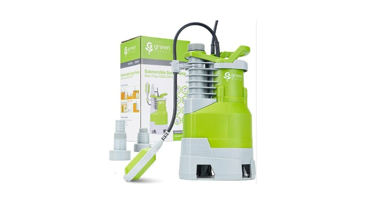 Green Expert 1.5hp Submersible Sump Pump High Flow 5000gph 25ft