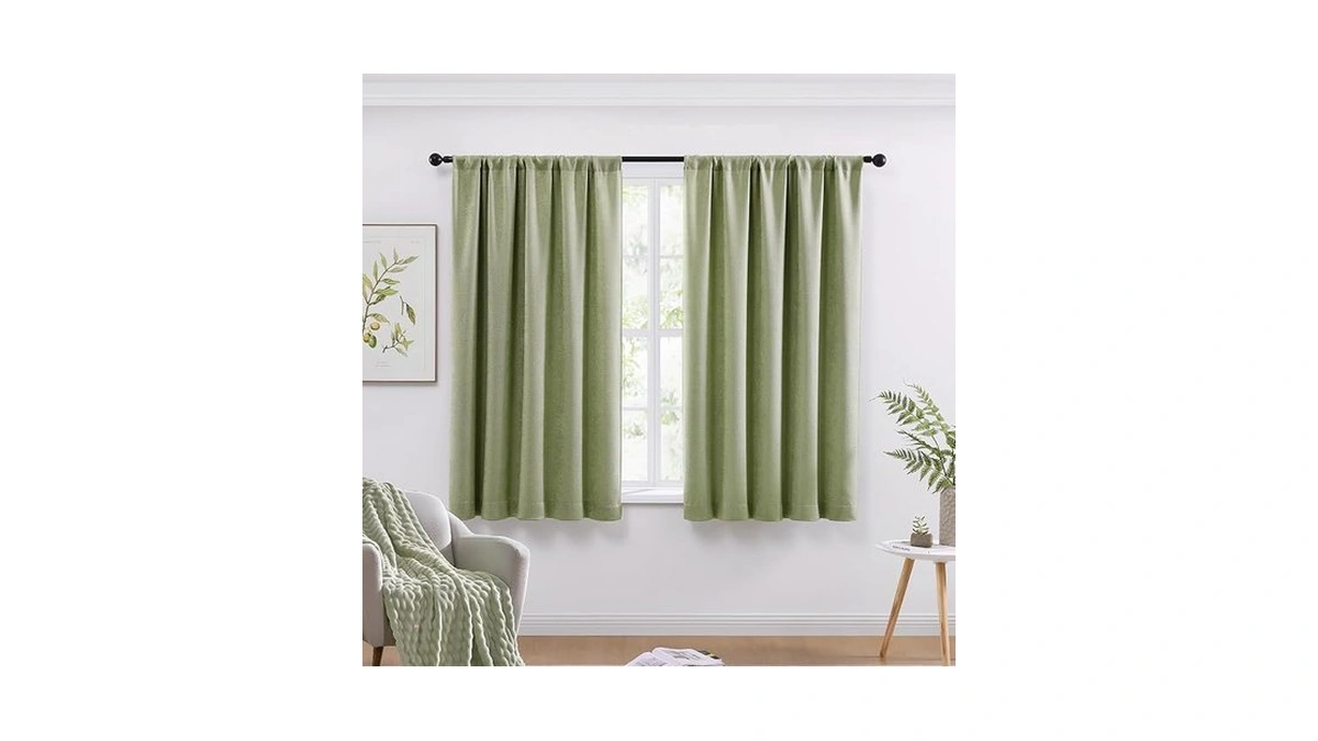 Wrensonge Blackout Curtains For Bedroom, Sage Green Blackout Curtains 63