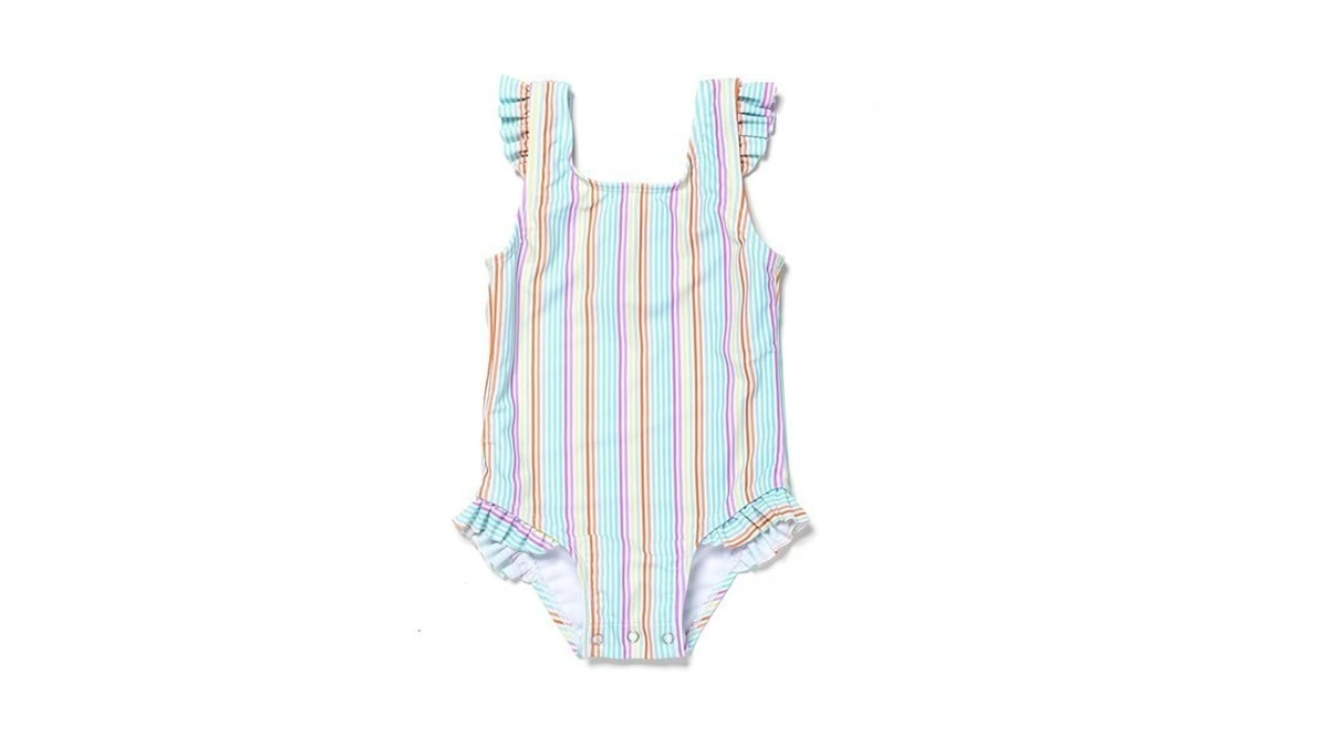 Coast & Crest One Piece Swimsuit Color Burst Stripe 3-6m