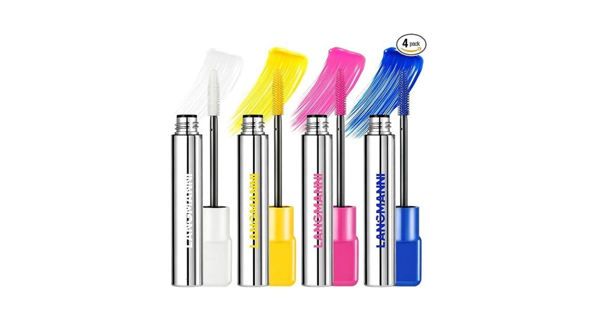 Langmanni 4pcs Colorful Mascara,waterproof Long Lasting Volumizing Lengthening Mascara,smudge-proof Buildable