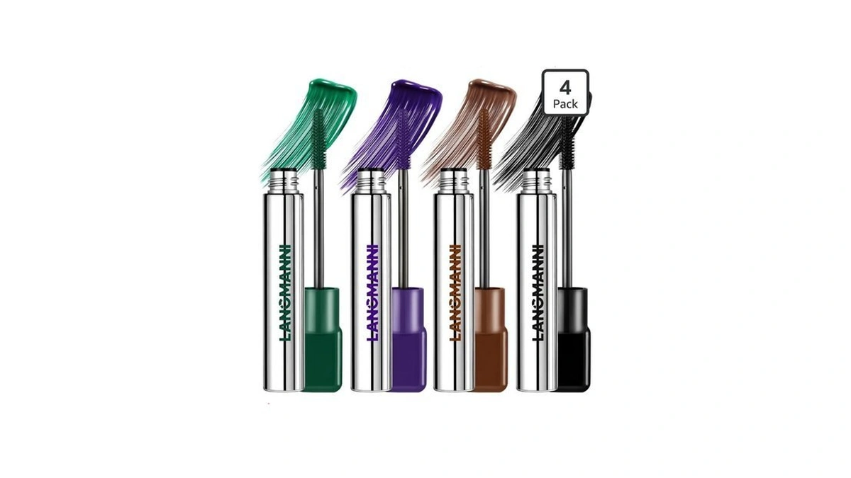 Langmanni 4pcs Colorful Mascara,waterproof Long Lasting Volumizing Lengthening Mascara,smudge-proof Buildable