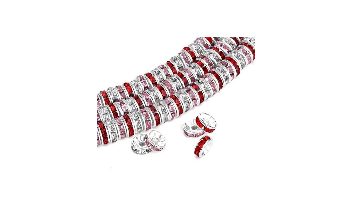 Qinjiejie Valentine's Day Beads For Jewelry Making 600pcs 8mm Rhinestone