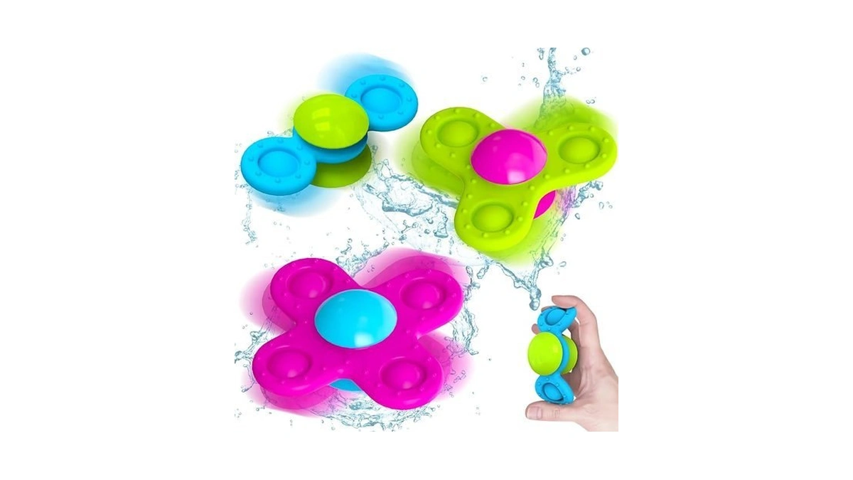 Guibola Suction Cup Spinner Bath Toys For 1 Year Old