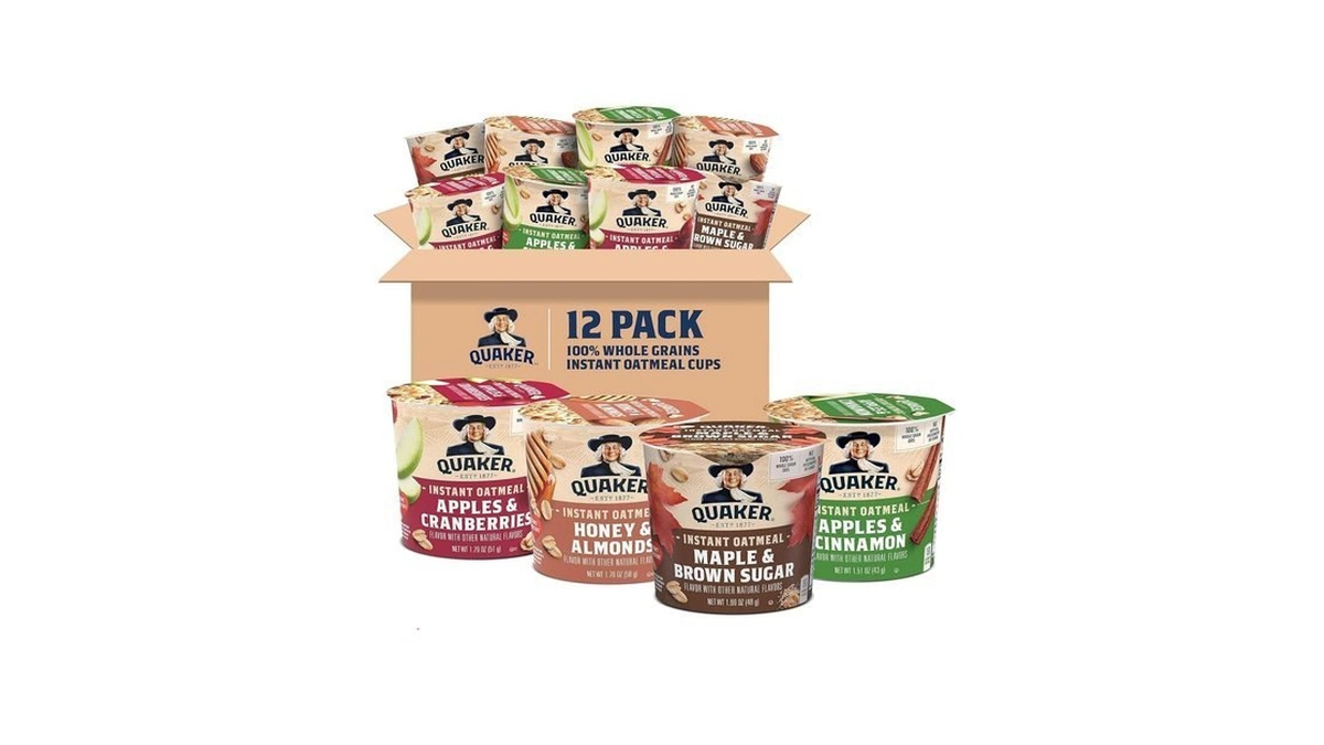 Quaker Instant Oatmeal Express Cups, 4 Flavor Variety Pack, 1.76