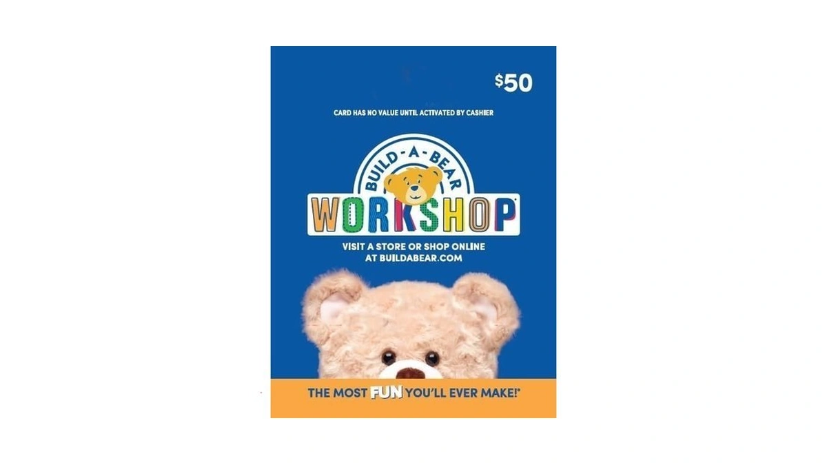 Build A Bear Physical Gift Card - $50