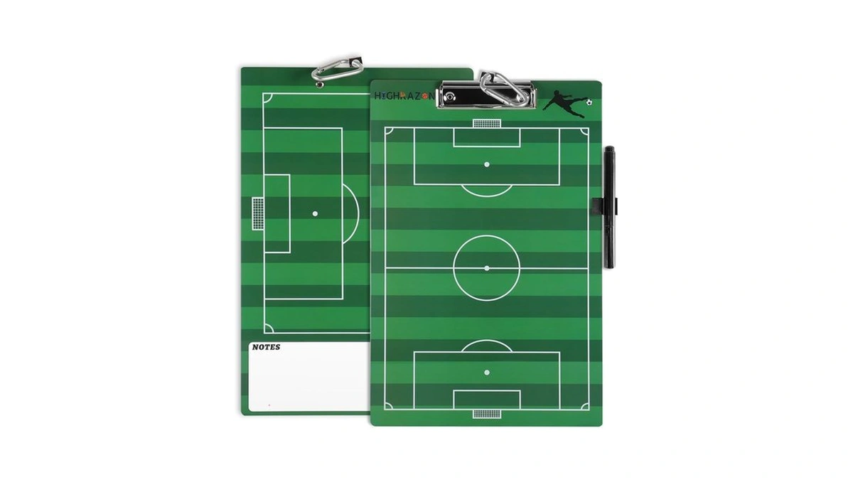 Highrazon Soccer Coaches Clipboard, White Double-sided Dry Erase Coach Clipboard,