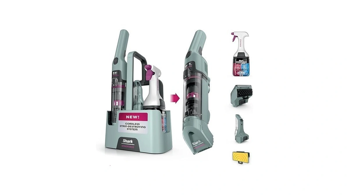 Shark Stainforce Cordless Spot Cleaner, Dual-activated Easy Spray Formula, Oxy-powered