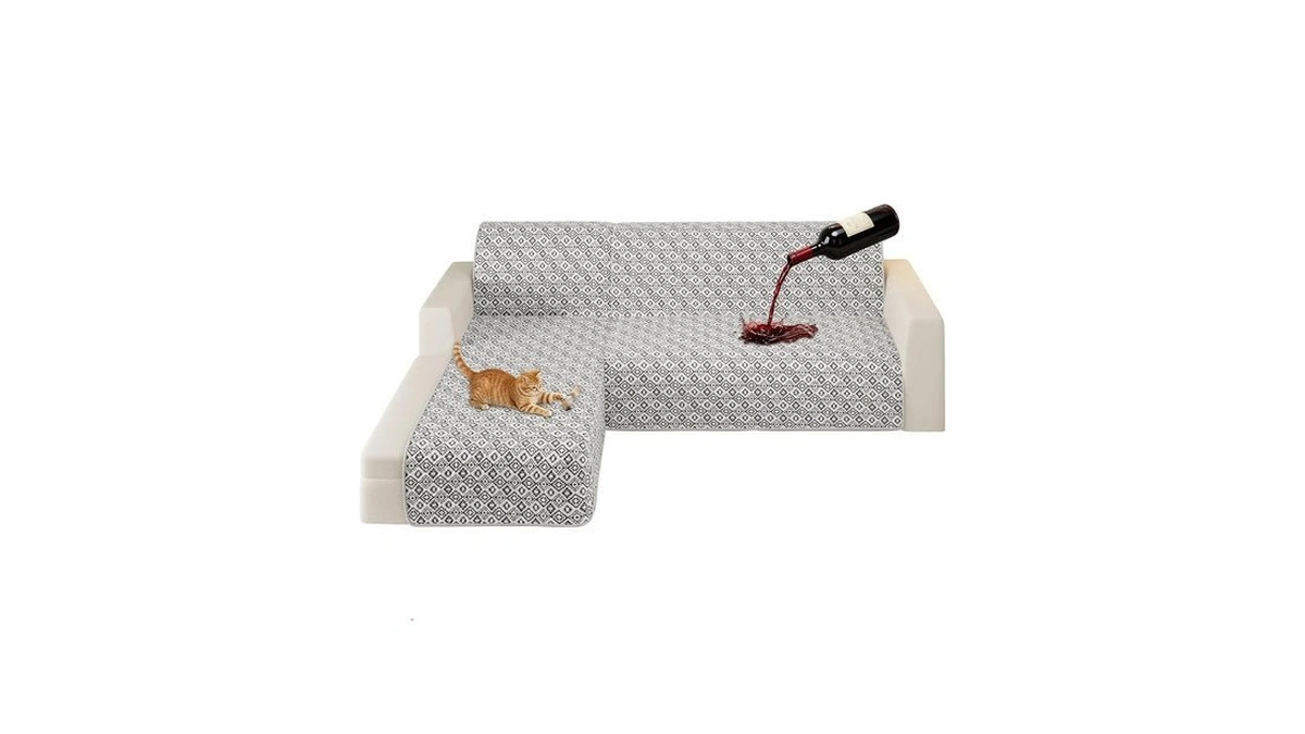 Aliecom Sectional Couch Covers 100% Waterproof L Shape Sofa Cover