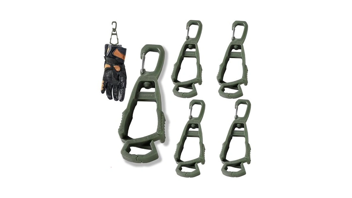 Pulnnom 5pcs Glove Clips & Glove Holder, Glove Clips For