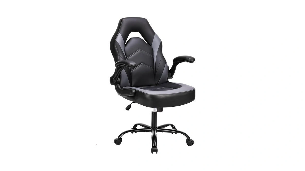 Ergonomic Gaming Desk Chair - Adjustable Pu Leather Swivel Racing