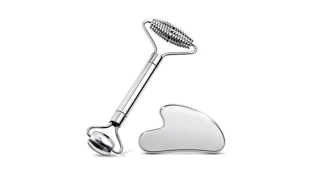 Liedrg Stainless Steel Gua Sha Facial Tools & Face Roller