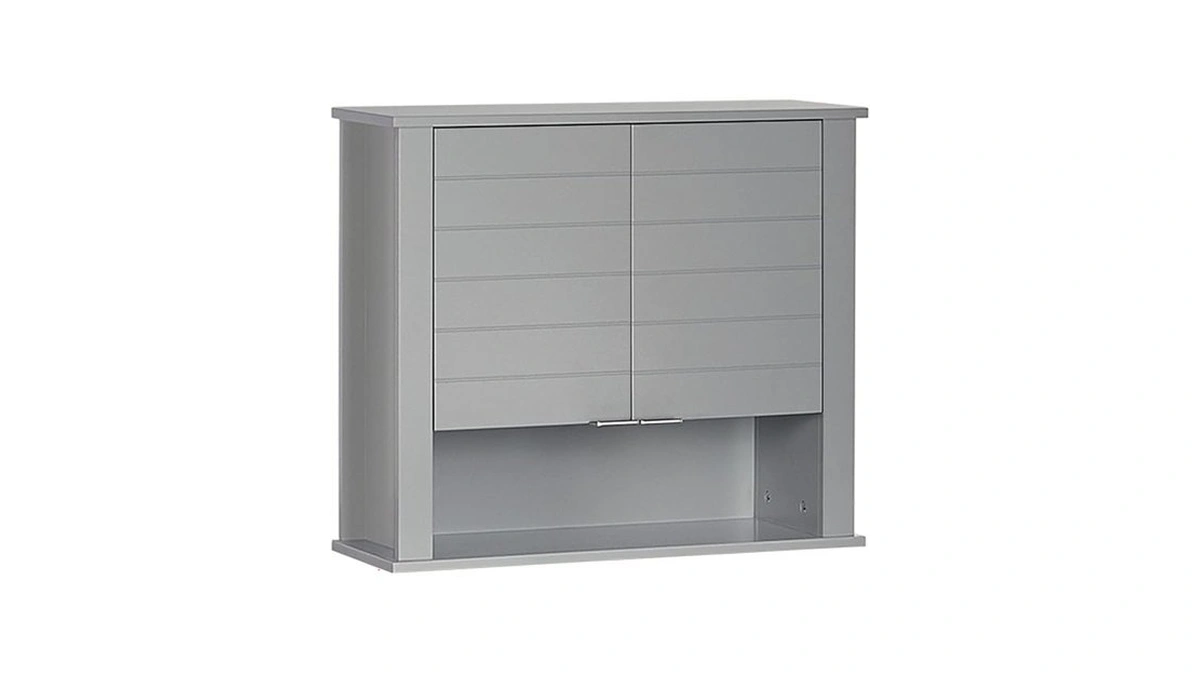 Riverridge Madison Two-door Over The Toilet Storage Cabinet Gray Wall