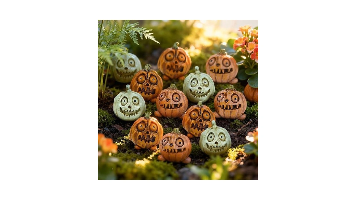 U Wonderful Mini Pumpkins Fall Decorations - 12pcs Halloween/thanksgiving Small