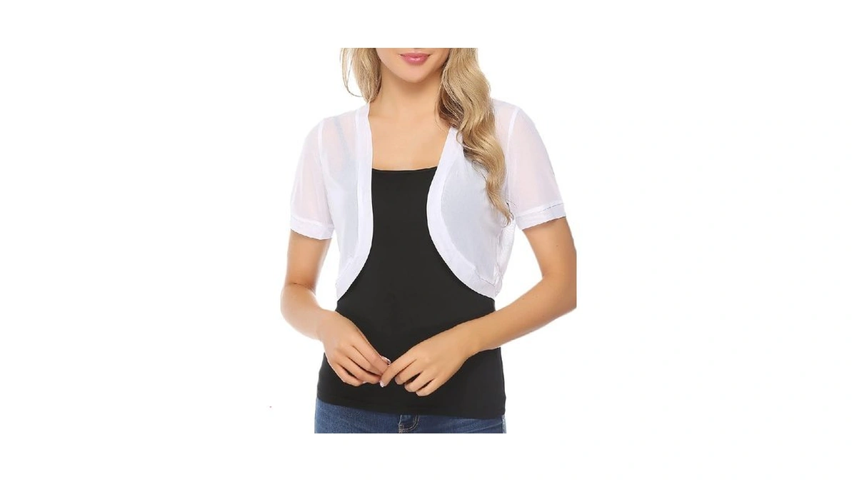 Aiboria Sheer Mesh Shrugs