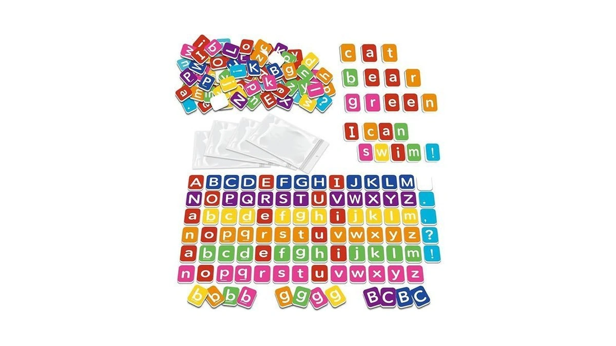 Laffunz Magnetic Letter Tiles Toddler Abc Alphabet Fridge Magnets Alphabet