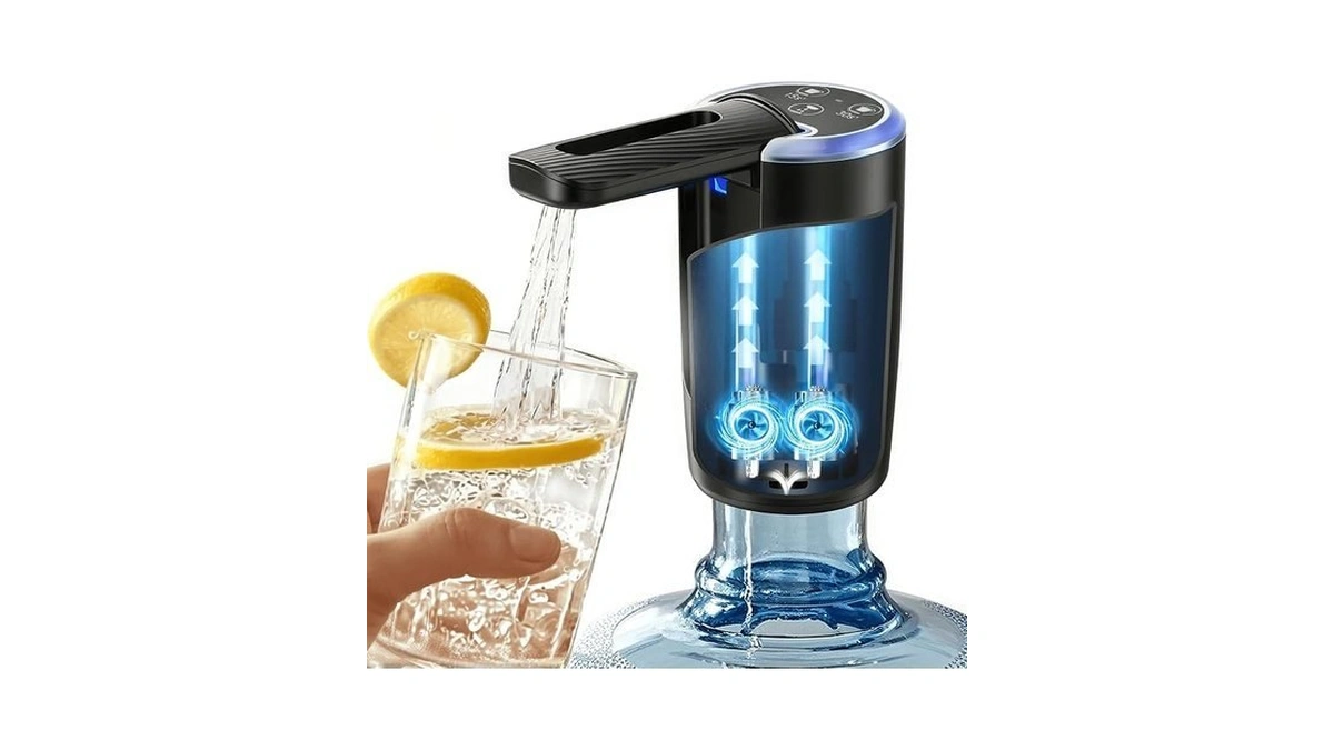 Foldable Water Bottle Pump, Dual Motor High-speed 5 Gallon Water